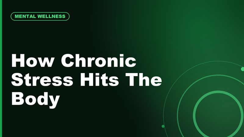 Stress and the Body: How Chronic Stress Affects Sleep, Food, and Energy