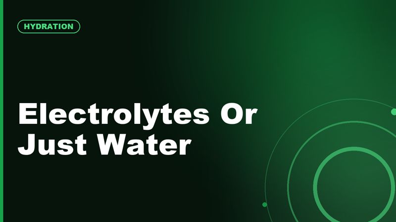 Electrolytes Explained: When You Need Them and When Water Is Enough